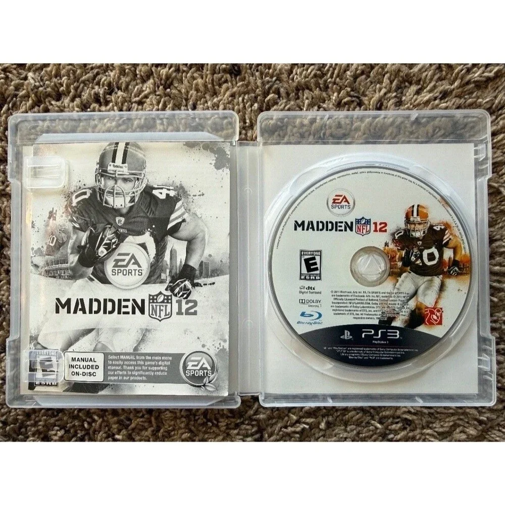 Madden NFL 12 PS3 EA Sports PlayStation 3 Game Disc Case Manual Included